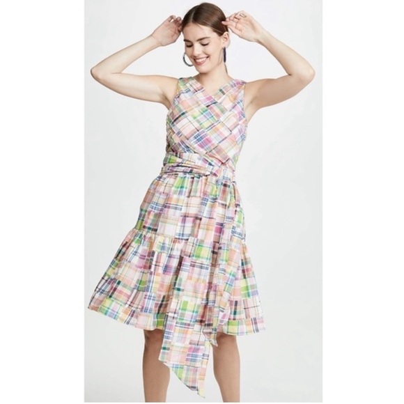 RACHEL ANTONOFF Beanie Dress Madras Plaid - Picture 1 of 10